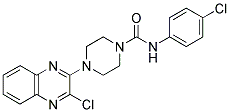 N-(4-CHLOROPHENYL)-4-(3-CHLOROQUINOXALIN-2-YL)TETRAHYDROPYRAZINE-1(2H)-CARBOXAMIDE 结构式