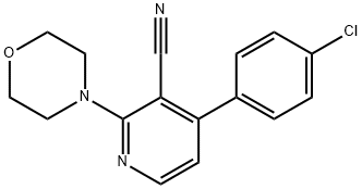4-(4-CHLOROPHENYL)-2-MORPHOLINONICOTINONITRILE 结构式