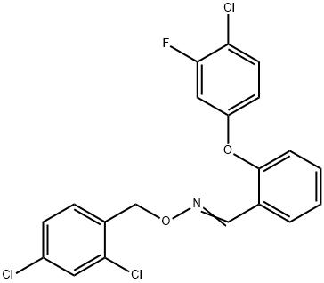 2-(4-CHLORO-3-FLUOROPHENOXY)BENZENECARBALDEHYDE O-(2,4-DICHLOROBENZYL)OXIME 结构式