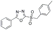 2-[(4-METHYLBENZYL)SULFONYL]-5-PHENYL-1,3,4-OXADIAZOLE 结构式