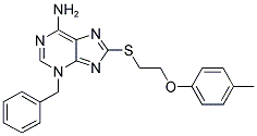 3-BENZYL-8-([2-(4-METHYLPHENOXY)ETHYL]THIO)-3H-PURIN-6-AMINE 结构式