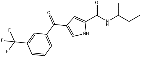 N-(SEC-BUTYL)-4-[3-(TRIFLUOROMETHYL)BENZOYL]-1H-PYRROLE-2-CARBOXAMIDE 结构式