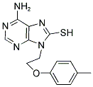 6-AMINO-9-[2-(4-METHYLPHENOXY)ETHYL]-9H-PURINE-8-THIOL 结构式