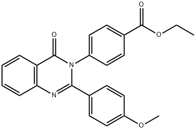 ETHYL 4-[2-(4-METHOXYPHENYL)-4-OXOQUINAZOLIN-3(4H)-YL]BENZOATE 结构式