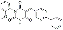 (5E)-1-(2-METHOXYPHENYL)-5-[(2-PHENYLPYRIMIDIN-5-YL)METHYLENE]PYRIMIDINE-2,4,6(1H,3H,5H)-TRIONE 结构式
