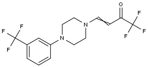 (E)-1,1,1-Trifluoro-4-(4-[3-(trifluoromethyl)phenyl]piperazino)-3-buten-2-one 结构式