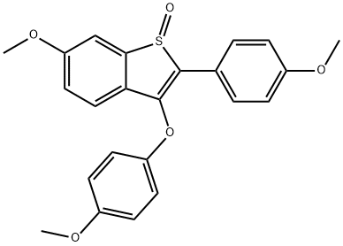 6-METHOXY-3-(4-METHOXYPHENOXY)-2-(4-METHOXYPHENYL)-1H-1-BENZOTHIOPHEN-1-ONE 结构式