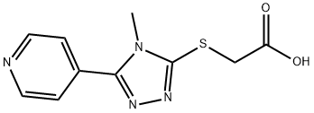 (4-METHYL-5-PYRIDIN-4-YL-4 H-[1,2,4]TRIAZOL-3-YLSULFANYL)-ACETIC ACID 结构式