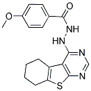 4-METHOXY-N'-5,6,7,8-TETRAHYDRO[1]BENZOTHIENO[2,3-D]PYRIMIDIN-4-YLBENZOHYDRAZIDE 结构式