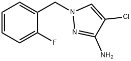 4-CHLORO-1-(2-FLUORO-BENZYL)-1H-PYRAZOL-3-YLAMINE 结构式