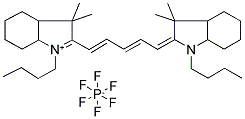 1,1'-Dibutyl-3,3,3',3'-tetramethylinda-dicarbocyanine hexafluorophosphate 结构式
