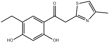 1-(5-乙基-2,4-二羟基苯基)-2-(4-甲基噻唑-2-基)乙烷-1-酮 结构式