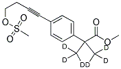 4-[4-(METHANESULFONYLOXY)-1-BUTYNYL]-A,A-DI(METHYL-D3)BENZENEACETIC ACID, METHYL ESTER 结构式