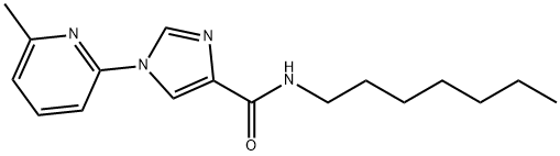 N-HEPTYL-1-(6-METHYL-2-PYRIDINYL)-1H-IMIDAZOLE-4-CARBOXAMIDE 结构式