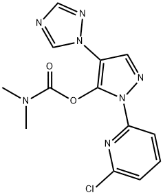 1-(6-CHLORO-2-PYRIDINYL)-4-(1H-1,2,4-TRIAZOL-1-YL)-1H-PYRAZOL-5-YL N,N-DIMETHYLCARBAMATE 结构式
