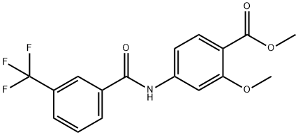 METHYL 2-METHOXY-4-([3-(TRIFLUOROMETHYL)BENZOYL]AMINO)BENZENECARBOXYLATE 结构式