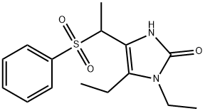 1,5-DIETHYL-4-[1-(PHENYLSULFONYL)ETHYL]-1,3-DIHYDRO-2H-IMIDAZOL-2-ONE 结构式