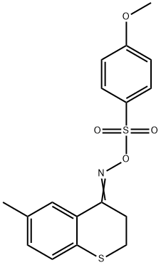 4-(([(4-METHOXYPHENYL)SULFONYL]OXY)IMINO)-6-METHYLTHIOCHROMANE 结构式