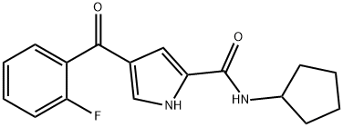 N-CYCLOPENTYL-4-(2-FLUOROBENZOYL)-1H-PYRROLE-2-CARBOXAMIDE 结构式