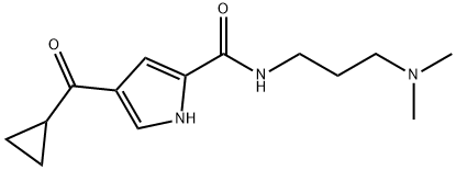 4-(CYCLOPROPYLCARBONYL)-N-[3-(DIMETHYLAMINO)PROPYL]-1H-PYRROLE-2-CARBOXAMIDE 结构式