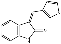 3-(3-THIENYLMETHYLENE)INDOLIN-2-ONE 结构式