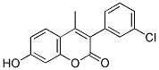 3(3'-CHLOROPHENYL)-7-HYDROXY-4-METHYLCOUMARIN 结构式