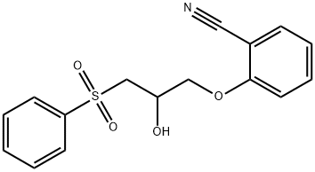 2-(2-羟基-3-(苯磺酰基)丙氧基)苯甲腈 结构式