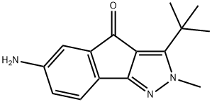 6-AMINO-3-(TERT-BUTYL)-2-METHYLINDENO[3,2-C]PYRAZOL-4-ONE 结构式
