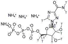 RIBAVIRIN 5'-TRIPHOSPHATE, TETRAAMMONIUM SALT, [3H]- 结构式