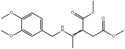 DIMETHYL 2-((E)-1-[(3,4-DIMETHOXYBENZYL)AMINO]ETHYLIDENE)SUCCINATE 结构式