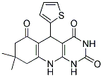 8,8-DIMETHYL-5-THIEN-2-YL-5,8,9,10-TETRAHYDROPYRIMIDO[4,5-B]QUINOLINE-2,4,6(1H,3H,7H)-TRIONE 结构式