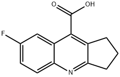 7-FLUORO-2,3-DIHYDRO-1H-CYCLOPENTA[B]QUINOLINE-9-CARBOXYLIC ACID 结构式