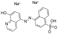 4-(8-羟基-5-喹啉偶氮)-1-萘磺酸二钠盐 结构式