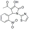 4-ACETYL-3-HYDROXY-5-(2-NITROPHENYL)-1-(1,3-THIAZOL-2-YL)-1,5-DIHYDRO-2H-PYRROL-2-ONE 结构式