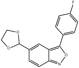 5-(1,3-DIOXOLAN-2-YL)-3-(4-FLUOROPHENYL)-2,1-BENZISOXAZOLE 结构式