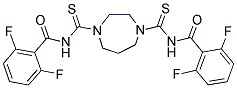 (2,6-DIFLUOROPHENYL)-N-((4-(((2,6-DIFLUOROPHENYL)CARBONYLAMINO)THIOXOMETHYL)(1,4-DIAZAPERHYDROEPINYL))THIOXOMETHYL)FORMAMIDE 结构式