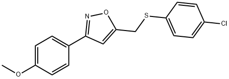 4-(5-([(4-CHLOROPHENYL)SULFANYL]METHYL)-3-ISOXAZOLYL)PHENYL METHYL ETHER 结构式