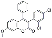 3(2',4'-DICHLOROPHENYL)-7-METHOXY-4-PHENYLCOUMARIN 结构式