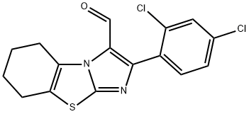 2-(2,4-DICHLOROPHENYL)-5,6,7,8-TETRAHYDROIMIDAZO[2,1-B][1,3]BENZOTHIAZOLE-3-CARBALDEHYDE 结构式