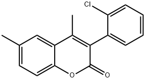 3(2'-CHLOROPHENYL)-4,6-DIMETHYLCOUMARIN 结构式