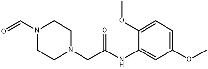 N-(2,5-DIMETHOXYPHENYL)-2-(4-FORMYLPIPERAZINYL)ETHANAMIDE 结构式