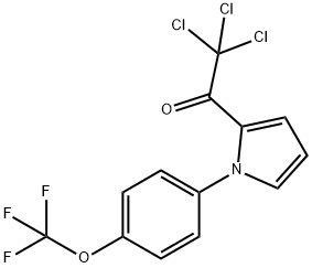 2,2,2-TRICHLORO-1-(1-[4-(TRIFLUOROMETHOXY)PHENYL]-1H-PYRROL-2-YL)-1-ETHANONE 结构式