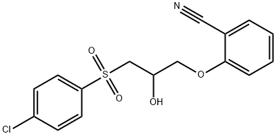 2-(3-[(4-CHLOROPHENYL)SULFONYL]-2-HYDROXYPROPOXY)BENZENECARBONITRILE 结构式