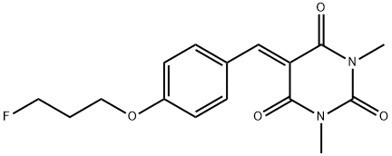 5-([4-(3-FLUOROPROPOXY)PHENYL]METHYLENE)-1,3-DIMETHYL-2,4,6(1H,3H,5H)-PYRIMIDINETRIONE 结构式