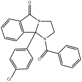 1-BENZOYL-9B-(4-CHLOROPHENYL)-1,2,3,9B-TETRAHYDRO-5H-IMIDAZO[2,1-A]ISOINDOL-5-ONE 结构式