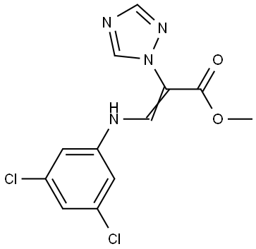 Methyl (E)-3-(3,5-dichloroanilino)-2-(1H-1,2,4-triazol-1-yl)-2-propenoate 结构式