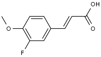 (2E)-3-(3-氟-4-甲氧基苯基)丙-2-烯酸 结构式