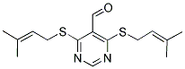 4,6-BIS[(3-METHYL-2-BUTENYL)SULFANYL]-5-PYRIMIDINECARBALDEHYDE 结构式