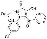 [3-BENZOYL-2-(4-CHLOROPHENYL)-4-HYDROXY-5-OXO-2,5-DIHYDRO-1H-PYRROL-1-YL]ACETIC ACID 结构式