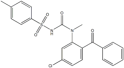 1-(5-CHLORO-2-(PHENYLCARBONYL)PHENYL)-1-METHYL-4-((4-METHYLPHENYL)SULFONYL)UREA 结构式